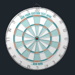 Pastel Dartboard with Custom Text<br><div class="desc">Pastel dart board with two custom text areas. Choose "customize more" option if you want to change colours.</div>