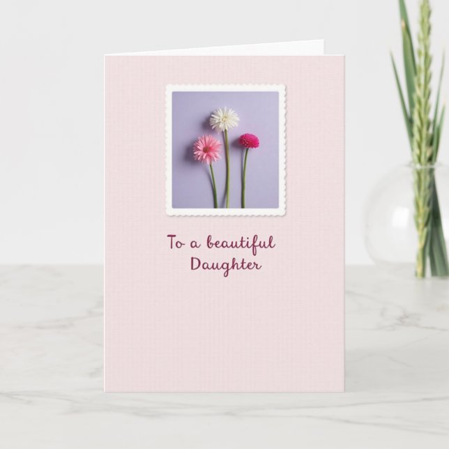 Pastel Daughter Mothers Day Card (Front)