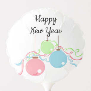 Pastel Decorations Happy New Year Balloon