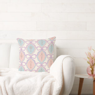 Pastel Decorative Decor Girl Light Pink Blue Throw Pillow