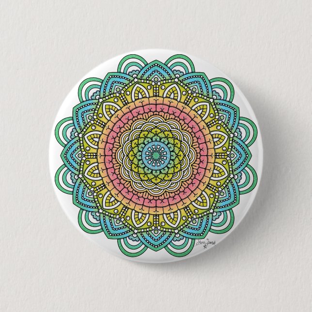 Pastel Defleur Mandala Button (Front)