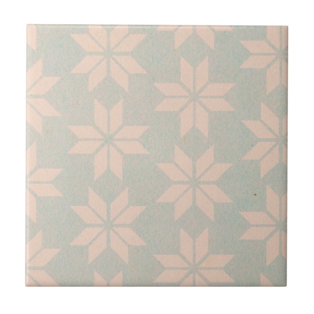 Pastel delicate flowers ceramic tile (Front)