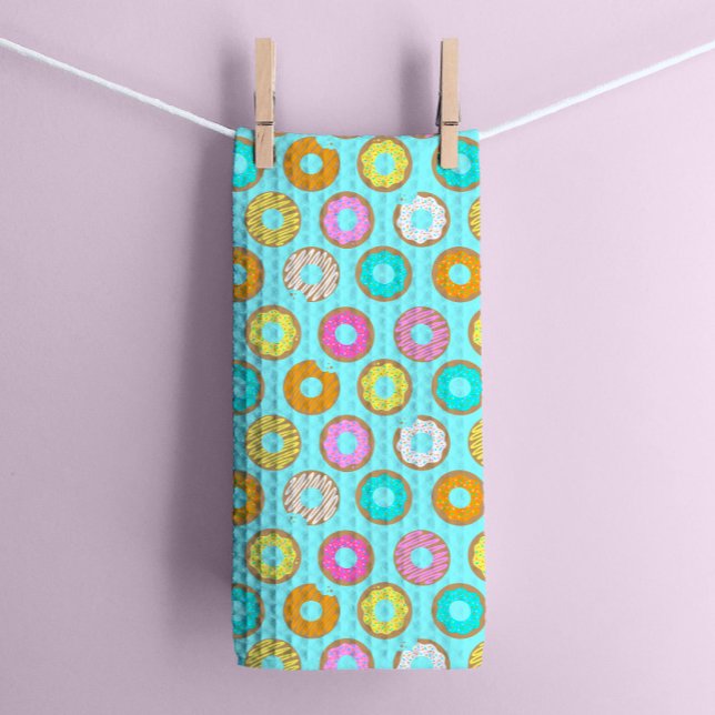 Pastel Delicious Donut Desserts Kitchen Towel (Creator Uploaded)