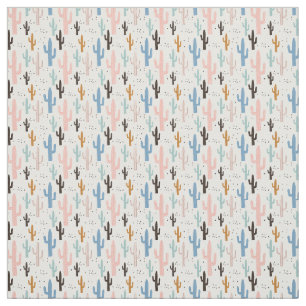 Pastel Desert Saguaro Cactus  Pattern for DIY Mask Fabric