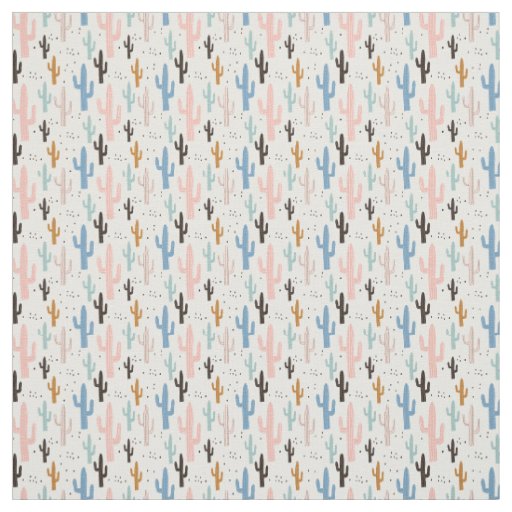 Pastel Desert Saguaro Cactus  Pattern for DIY Mask Fabric