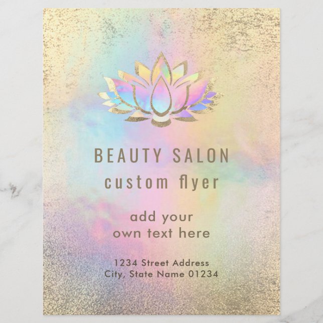 pastel design lotus logo design flyer (Front)