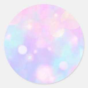 Pastel Design Pink, Blue and Lavender  Classic Rou Round Sticker