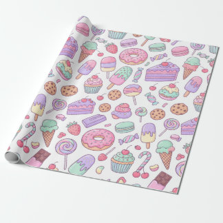 Pastel Dessert Sweet Treats Gift Wrapping Paper
