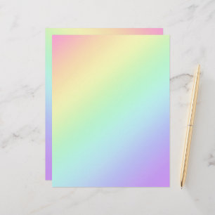 Pastel Diagonal Rainbow Gradient Letterhead