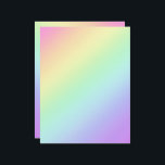 Pastel Diagonal Rainbow Gradient Letterhead<br><div class="desc">This design is a beautiful diagonal gradient of pastel rainbow colors.

Designed in beautiful Washington state,  USA,  by an independent artist.</div>