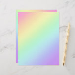 Pastel Diagonal Rainbow Gradient Letterhead<br><div class="desc">This design is a beautiful diagonal gradient of pastel rainbow colors.

Designed in beautiful Washington state,  USA,  by an independent artist.</div>