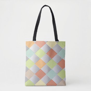 Pastel Diamond Pattern All-over-print Tote Bag by kazashiya at Zazzle