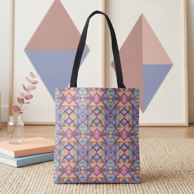 Pastel Diamonds Tote Bag (Creator Uploaded)