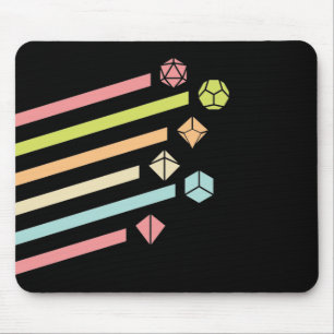 Pastel Dice Set Tabletop RPG Mouse Pad