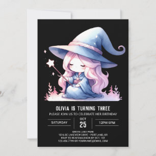 Pastel Digital Wizard Birthday Invitation