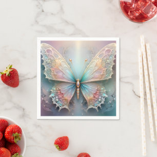 Pastel Dimensional 3D Butterfly, Napkins