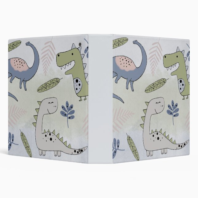Pastel Dinosaur   3 Ring Binder (Background)