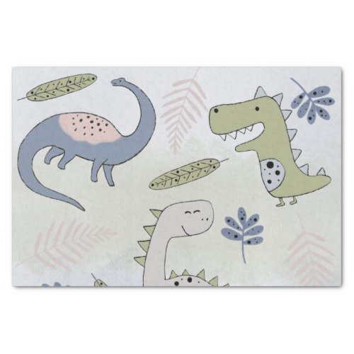 Pastel Dinosaur   Tissue Paper