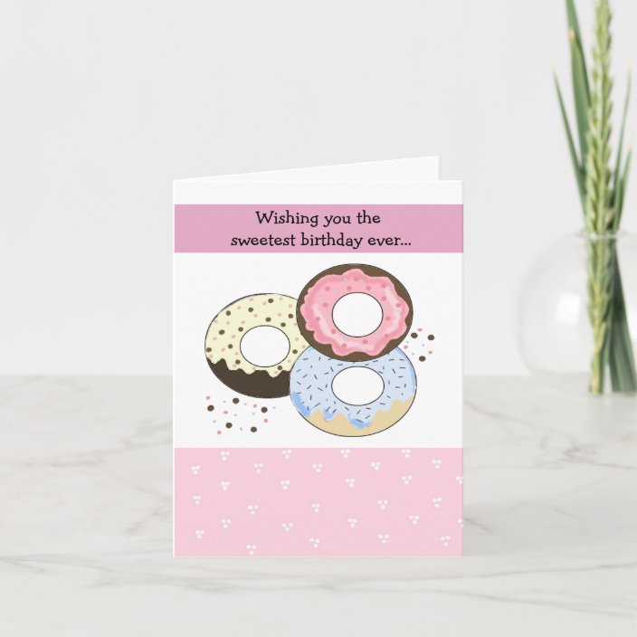Donut Birthday Doughnut Stationery Birthday Collection: Donut Stationery Pink Doughnut Stationery Card Donut Cards Donut Birthday Card