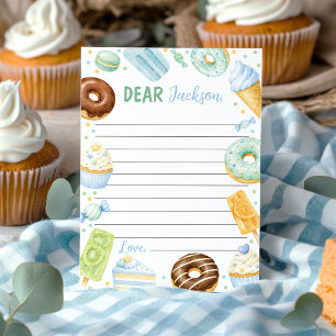 Pastel Donut Time Capsule Note Message Card