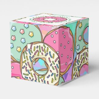 Pastel Donuts Birthday Party Theme Favor Box
