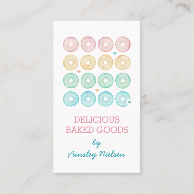 Pastel Donuts | Pastry Bakery Business Card (Front)