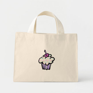 pastel dots cupcake mini tote bag