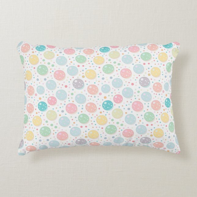 Pastel Dots Un-perfect Pattern Accent Pillow (Front)