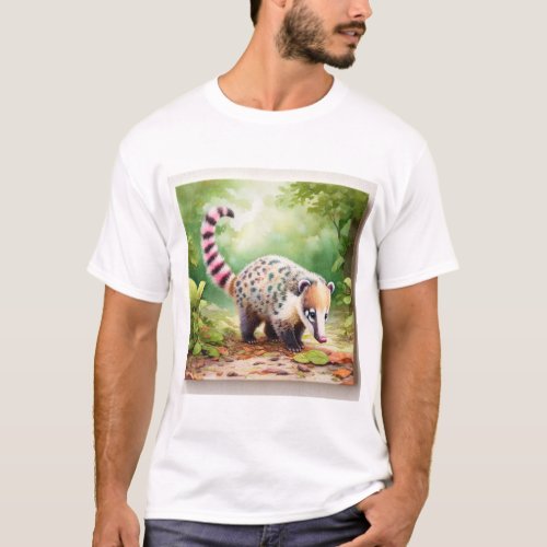 Pastel_Dotted Coati REF93 _ Watercolor T_Shirt