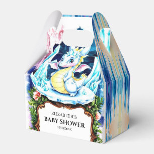 Pastel Dragon Baby Shower Favor Boxes