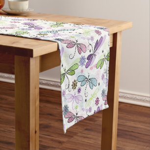 Pastel Dragonflies Short Table Runner