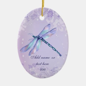 Pastel Dragonfly Ceramic Ornament by Spice at Zazzle