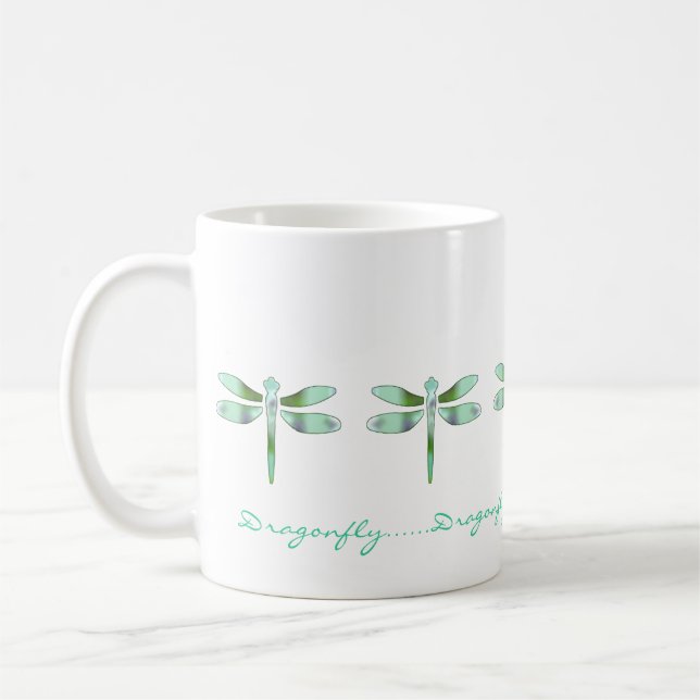 Pastel Dragonfly Coffee Mug (Left)