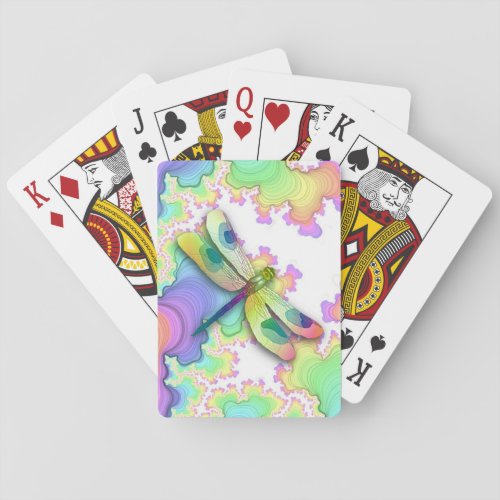 Pastel Dragonfly Playing Cards