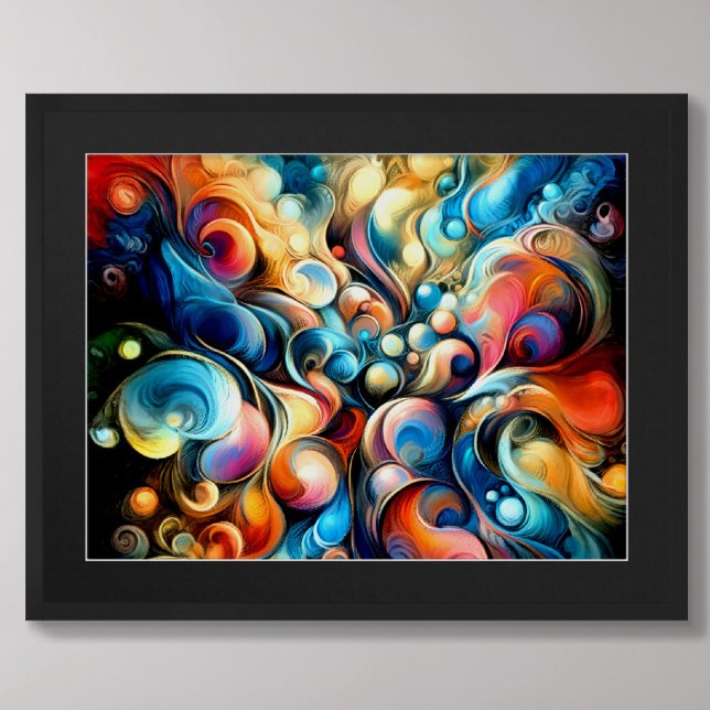 Pastel Drawing Abstract Bubbly Organic Colorful Poster (Creator Uploaded)