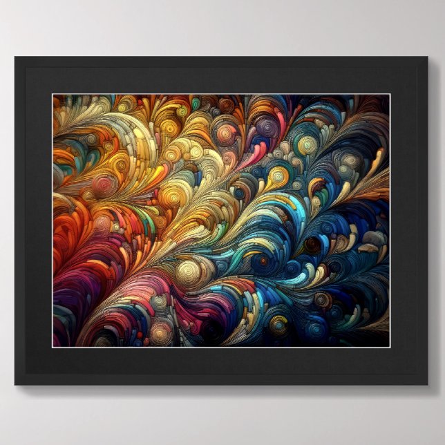 Pastel Drawing Abstract Organic Bubbly Colorful Poster (Creator Uploaded)