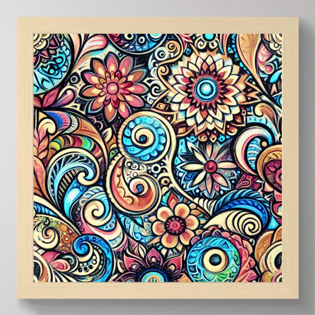 Pastel Drawing Bohemian Intricate Design Poster (Creator Uploaded)