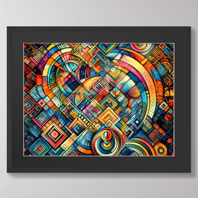 Pastel Drawing Colorful Abstract Design Poster (Creator Uploaded)