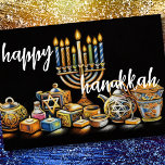 Pastel Drawing Menorah Hanukkah Candles Card<br><div class="desc">Pastel Drawing Menorah Hanukkah Candles Holiday themed items designed by Umua. Printed and shipped by Zazzle or their affiliates.</div>