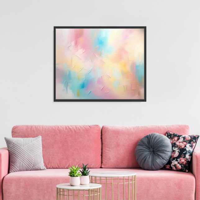 Pastel Dream Abstract Painting Canvas Print (Insitu(LivingRoom))