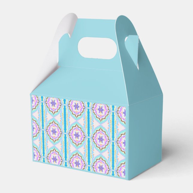 Pastel Dream Boho Geometric Kaleidoscope Favor Boxes (Front Side)