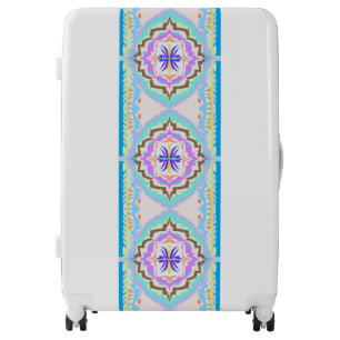Pastel Dream Boho Geometric Kaleidoscope Luggage