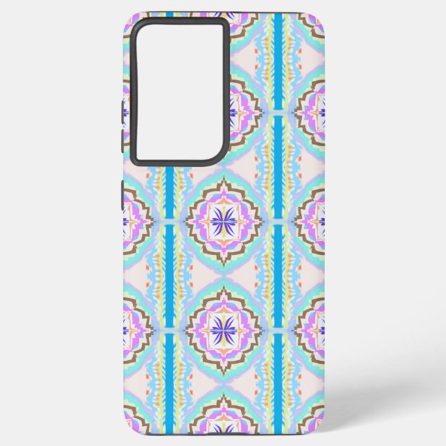 Pastel Dream Boho Geometric Kaleidoscope Samsung Galaxy Case (Back)