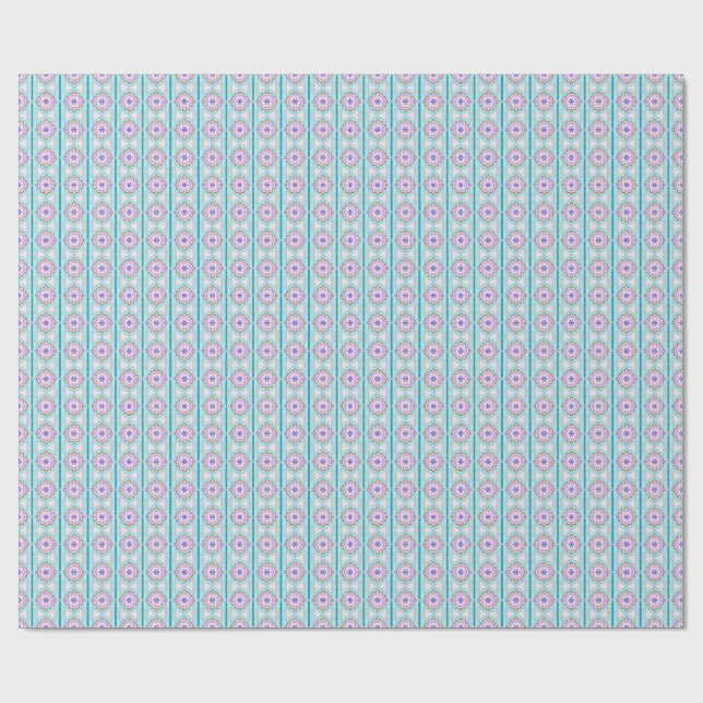 Pastel Dream Boho Geometric Kaleidoscope Wrapping Paper (Flat)