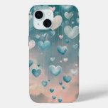 Pastel Dreams: Hearts and Clouds iPhone 15 Case