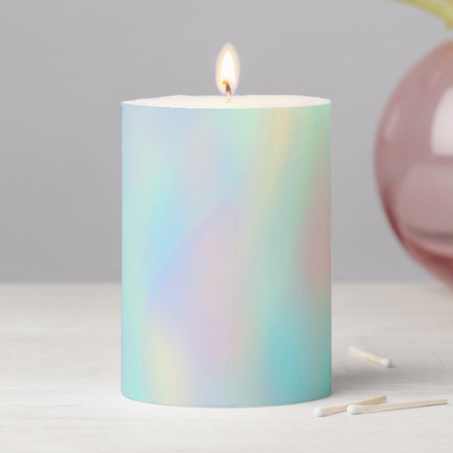 Pastel Dreams Pretty Pillar Candle (In Situ)