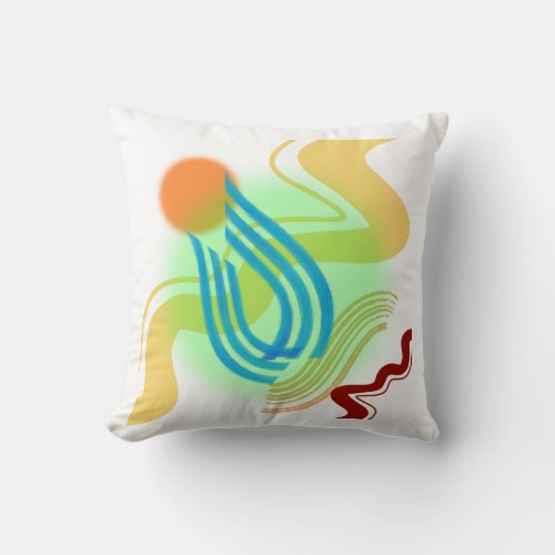 Pastel Dreamscape Aesthetic Pillow Throw Pillow