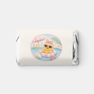 Pastel Duck Pool Party Candy Bar Wrapper Hershey's Miniatures