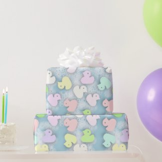 Pastel Ducks- Milky Bath Wrapping Paper