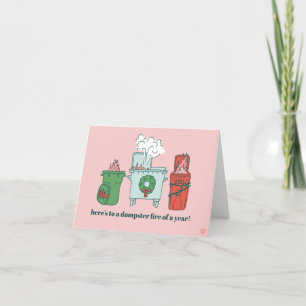 Pastel Dumpster Fire Holiday Card